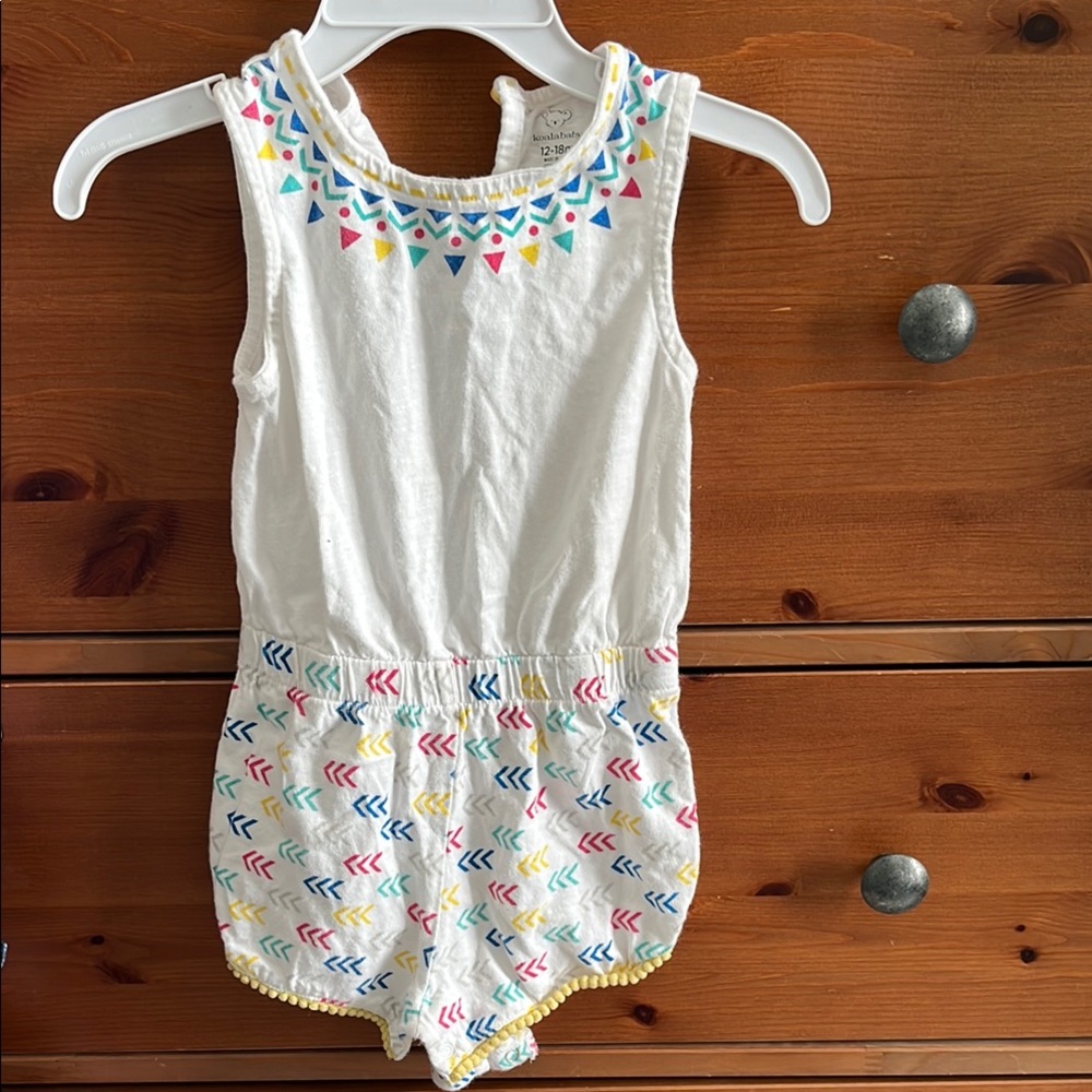Colorful Patterned Sleeveless Romper